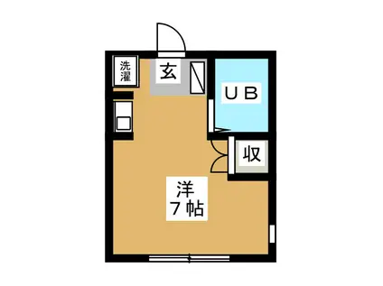 サーフ湘南台(ワンルーム/1階)の間取り写真