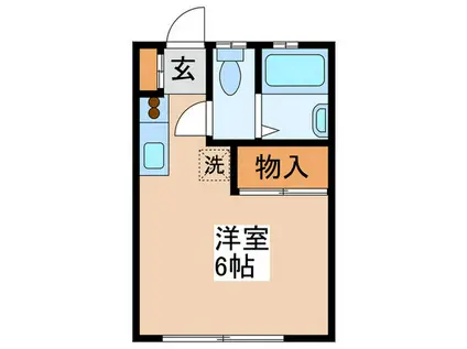 ミドリ・コーポ(ワンルーム/1階)の間取り写真