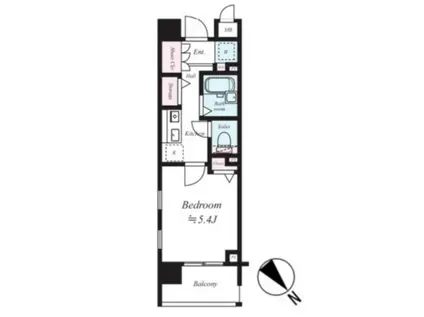 ダイナフォート日本橋(1K/2階)の間取り写真