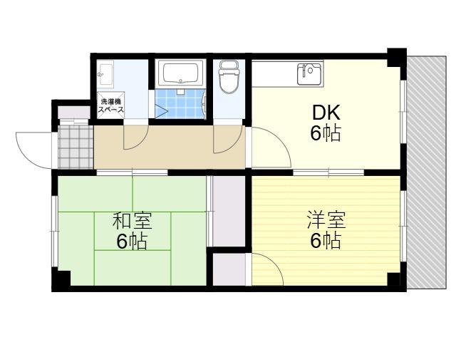 Mプラザ城東五番館(2DK/8階)の間取り写真