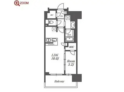 リニアゲートタワー名古屋(1LDK/3階)の間取り写真