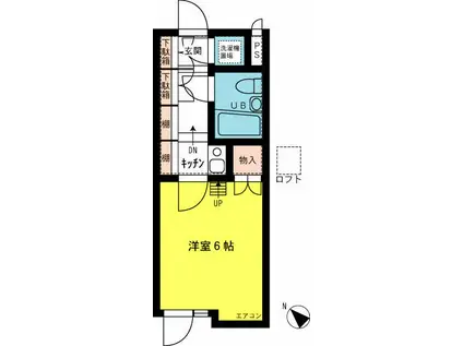 シティアビタ吉野町(1K/1階)の間取り写真