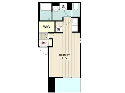 カームシティYASUDA V(ワンルーム/2階)の間取り写真