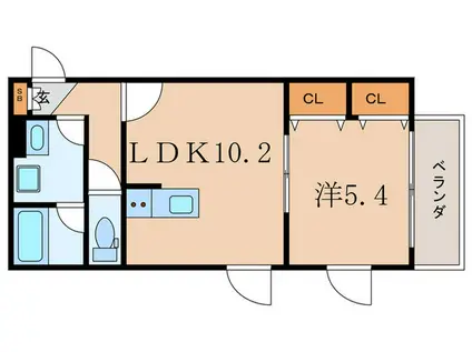 IL VENTO JIYUGAOKA(1LDK/4階)の間取り写真
