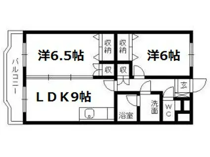 HARVEST21 G-II(2LDK/1階)の間取り写真