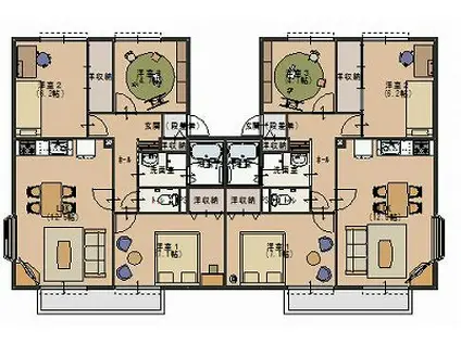 サンビレッジカムアンドエムC棟(3LDK/2階)の間取り写真