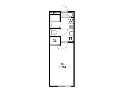 A-HOUSE(1K/1階)の間取り写真