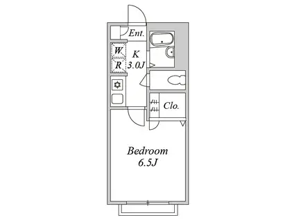 コート・ティアラ(1K/1階)の間取り写真