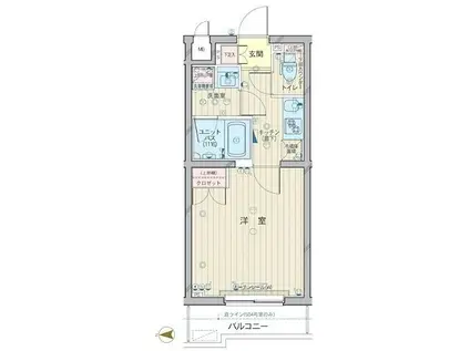 ルーブル武蔵中原弐番館(1K/3階)の間取り写真