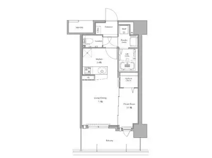 ネストピア博多グランドステージIII(1LDK/5階)の間取り写真