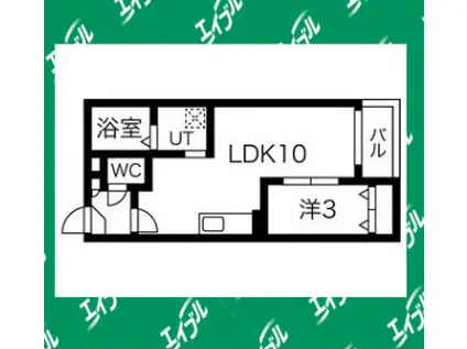 WARREN HOSHIZAKIIII(1LDK/1階)の間取り写真