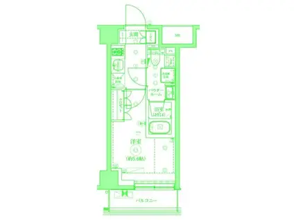 セジョリ横浜ウエストⅡ(1K/2階)の間取り写真