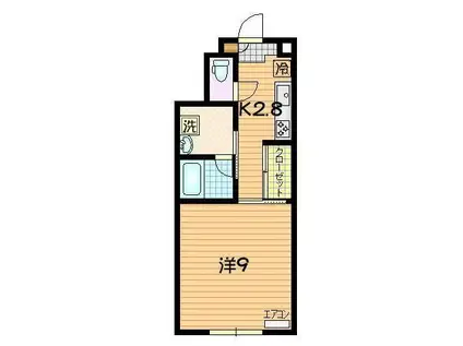 フィオーレ上堂(1K/1階)の間取り写真