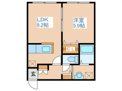 KS KOWA N20(1LDK/2階)の間取り写真