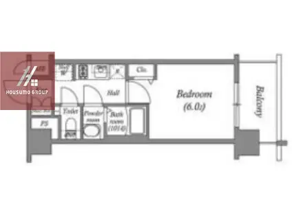 アドバンス大阪クラージュ(1K/2階)の間取り写真