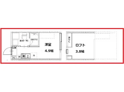 エムジェーテラスタカサゴ(ワンルーム/2階)の間取り写真