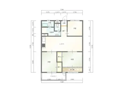 上社南3号棟(3LDK/6階)の間取り写真