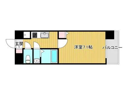 レオンコンフォート難波サウスゲート(1K/9階)の間取り写真