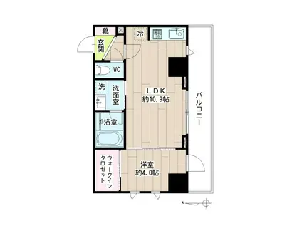 グランイーサ新丸子III(1LDK/5階)の間取り写真