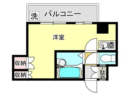 サンピア福岡(ワンルーム/4階)の間取り写真
