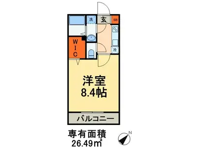 リブリ・さぎぬま(1K/1階)の間取り写真