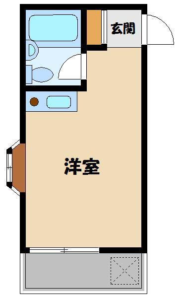 メゾンベルデ東久留米(ワンルーム/2階)の間取り写真