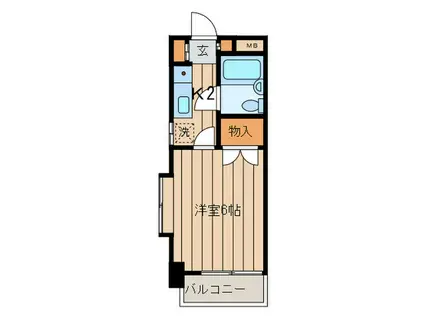 中央不動産ビル(1K/5階)の間取り写真