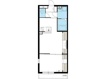 リブリ・ISHIWATA(1LDK/2階)の間取り写真