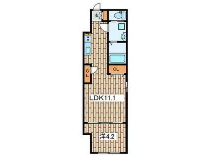 品川区南大井5丁目計画(1LDK/1階)の間取り写真