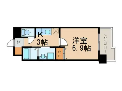 アルゴヴィラージュ天神(1K/4階)の間取り写真