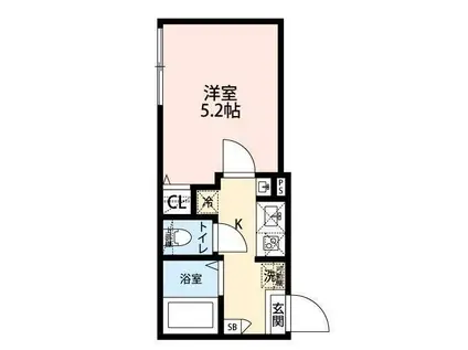 グランクオール赤羽(1K/2階)の間取り写真