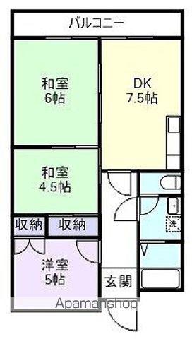 VIASACRA岩出(3DK/2階)の間取り写真