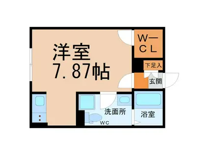 BRANCHE葵(ワンルーム/4階)の間取り写真