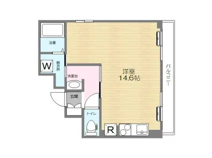 MUビル(ワンルーム/2階)の間取り写真