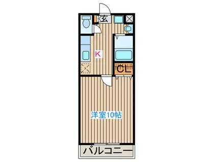 大行院丁スクエア(1K/2階)の間取り写真