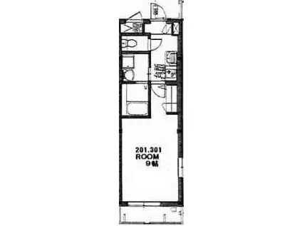 タチバナB(1K/1階)の間取り写真
