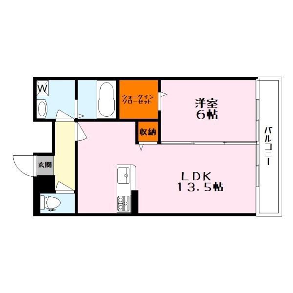 カーザフェリーチェ(1LDK/3階)の間取り写真