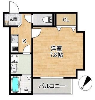 ALEGRIA姫路東(1K/2階)の間取り写真