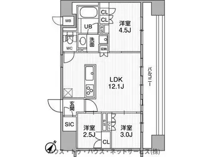 NIDO SUGAMO(3LDK/10階)の間取り写真