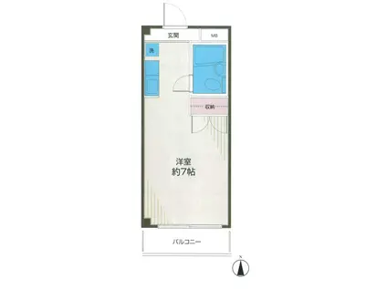 マンション澤田NO1(ワンルーム/4階)の間取り写真