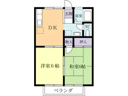 セジュール・HONMA(2DK/1階)の間取り写真