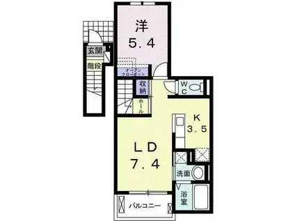 BLESS小平 A・B(1LDK/2階)の間取り写真