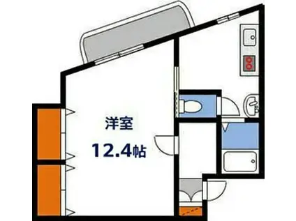 ラナーシタ光(1K/4階)の間取り写真