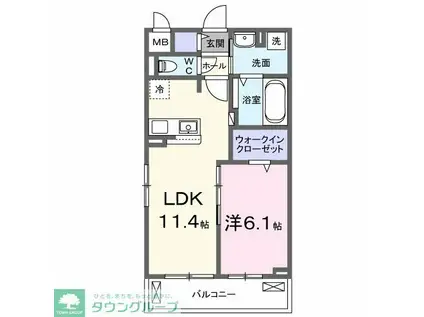 メゾン・ド・フロレゾン(1LDK/2階)の間取り写真