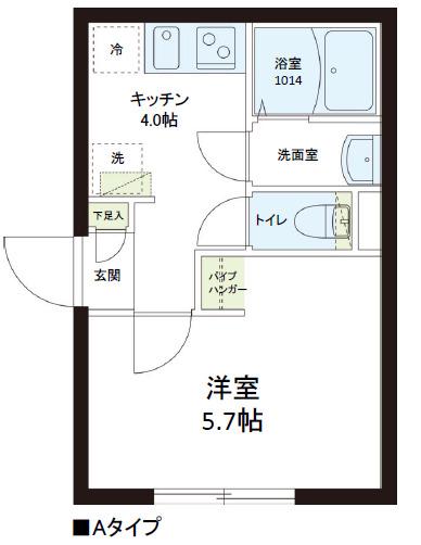 レピュア志村坂上レジデンス(1K/4階)の間取り写真