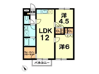 YSHOUSEⅡ番館(2LDK/2階)の間取り写真