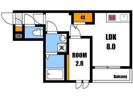 REGALESTーS 中筋(1LDK/1階)の間取り写真