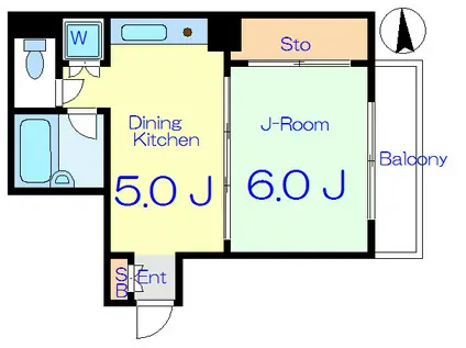 シティハイツ日暮里(1DK/7階)の間取り写真