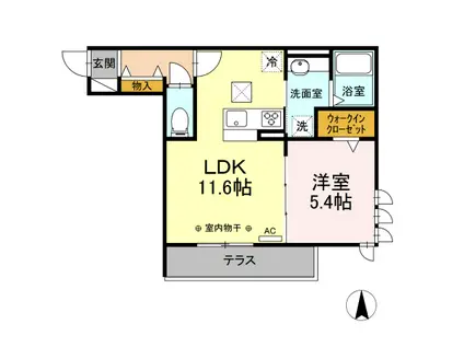 MAISON MINETTE(1LDK/1階)の間取り写真