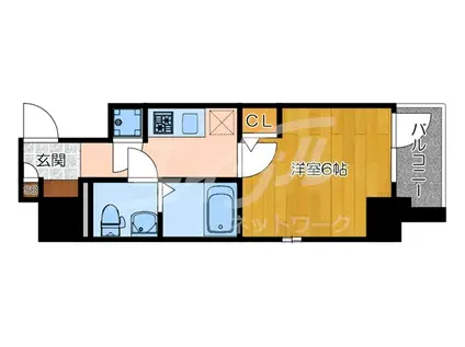 エスリード靭公園(1K/15階)の間取り写真